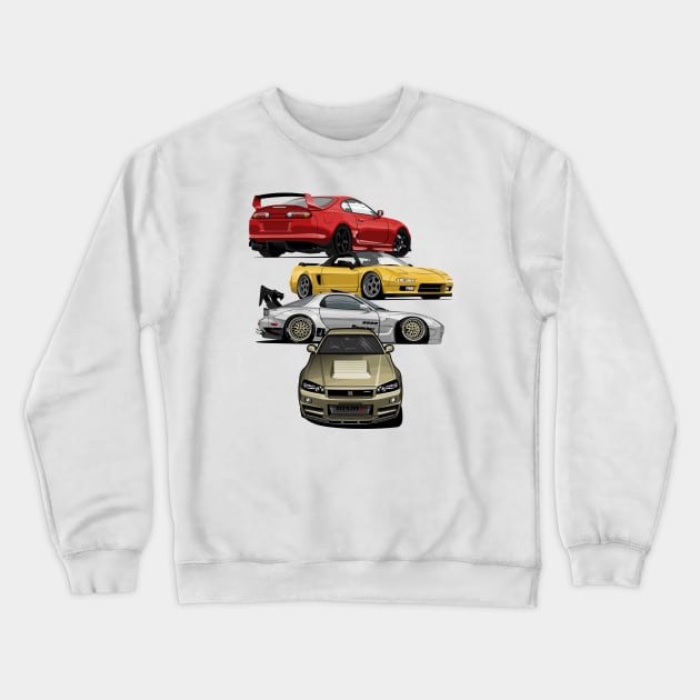 Iconic jdm coupes Crewneck Sweatshirt by icemanmsc